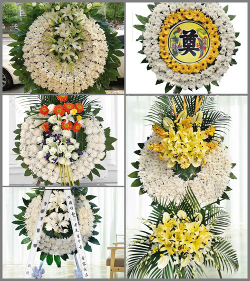 贵州毕节市织金县板桥镇白果村花圈速递